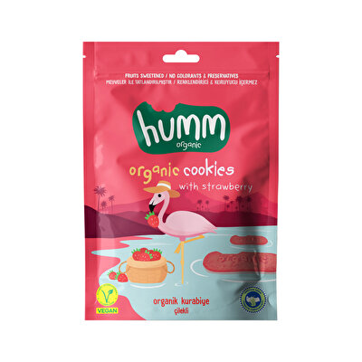 Humm Humm Kurabiye Organik Vegan Çilekli 55 g