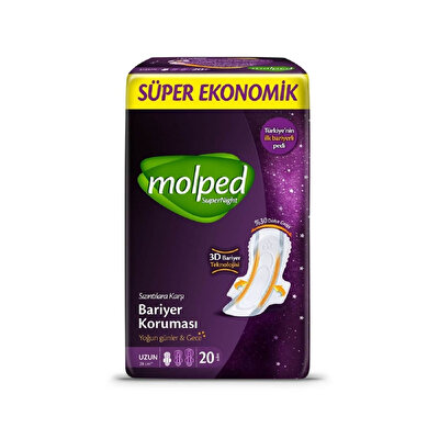 Molped Molped Hijyenik Ped Supernight Uzun 20'li