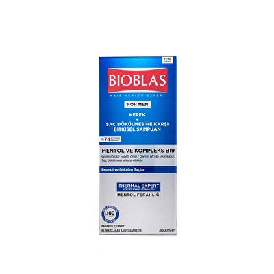 Bioblas Bioblas Şampuan Mentol & Kompleks B19 Kepek ve Dökülme Karşıtı 360 ml