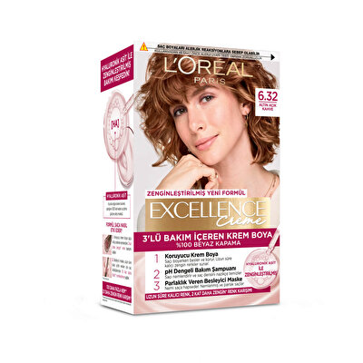 L’Oréal Paris L’Oréal Paris Excellence Creme Saç Boyası Altın Açık Kahve 6.32
