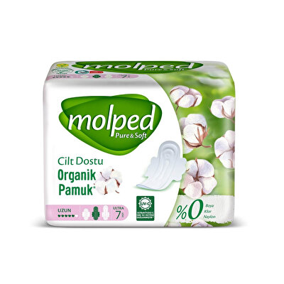 Molped Molped Hijyenik Ped Ultra Pure & Soft Tekli Uzun 7'li