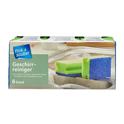 Flink & Sauber Flink & Sauber Çok Amaçlı Bulaşık Süngeri, 6'lı