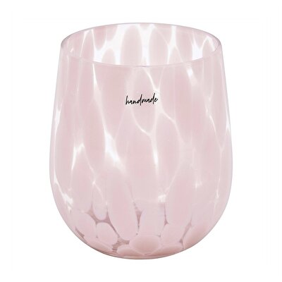 Ideenwelt Ideenwelt Cam Bardak Noktalı Pembe 450 ml