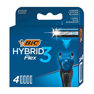 BIC BIC Flex3 Traş Bıçağı Hybrid 3 Bıçaklı 4 Yedek Kartuş 1 adet