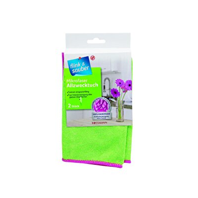Flink & Sauber Flink & Sauber Mikrofiber Temizlik Bezi Genel Kullanım, 32x37 cm 2 adet