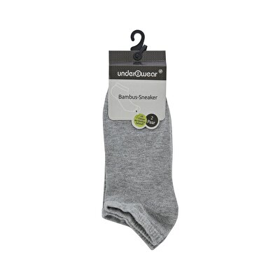 Underwear Underwear Çorap Bambu Spor Ayakkabı Gri Melanj 35-38 2'li