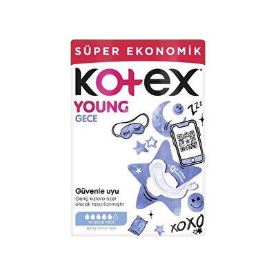 Kotex Kotex Young Hijyenik Ped Gece Süper Ekonomik 16'lı