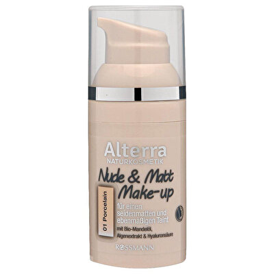 Alterra Alterra Mat Fondöten No:01 Porcelain 30 ml
