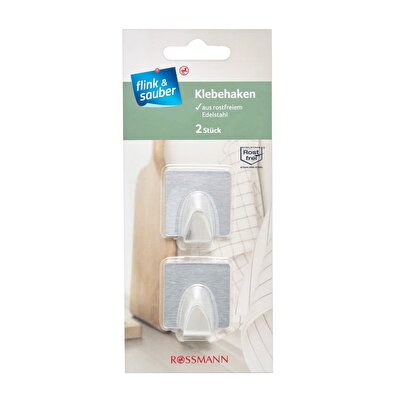 Flink & Sauber Flink & Sauber Yapışkanlı Askı Çelik 2'li