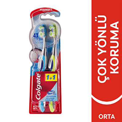 Colgate Colgate Dış Fırçası 360 1+1 Interdental Orta 2'li