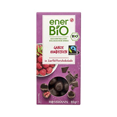Enerbio Enerbio Organik Çikolata Bitter Çikolata Kaplı Ahududu 85 gr