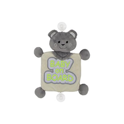 Babyjem Babyjem Reflektörlü Arabada Bebek Var Aparatı Gri