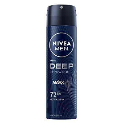 Nivea Men Nivea Men Erkek Sprey Deodorant 72h Anti-Perspirant Deep Dimension 150 ml