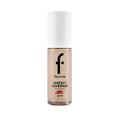 Flormar Flormar Perfect Coverage Yüksek Pigmentli & Yarı Parlak Bitişli SPF15 Fondöten 130 Light Beige