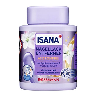 Isana Isana Süngerli Asetonsuz Oje Çıkarıcı Biotin, Gliserin ve Kayısı Çekirdeği Yağı 75 ml