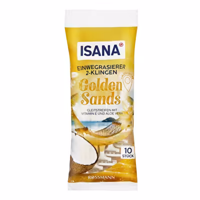 Isana Isana Tıraş Bıçağı 2 Bıçaklı Kullan at Golden Sands 10'lu