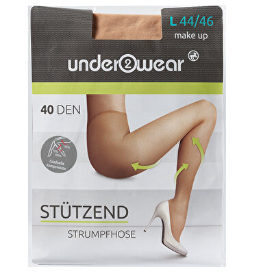 Underwear Underwear Destekli Külotlu İnce Çorap 40 den, Şampanya 44/46 Beden