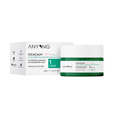 Anyong Anyong Cica Tiger Grass Ton Eşitleyici ve Kızarıklık Karşıtı Krem Light, 20 SPF 30 ml