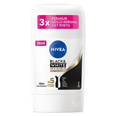 Nivea Nivea Stick Deodorant Black&White Invisible İpeksi Pürüzsüzlük Women 50 ml