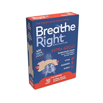 Breathe Right Breathe Right Burun Bandı Extra Güçlü 10'lu