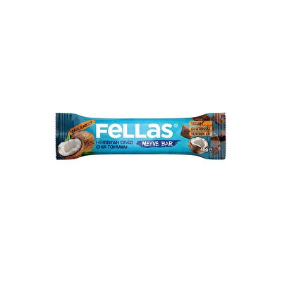 Fellas Fellas Meyve Bar Chia ve Hindistan Cevizi 40 gr