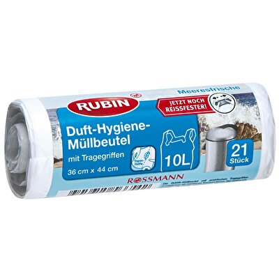 Rubin Rubin Çöp Torbası - Deniz Ferahlığı 36X44cm 10Litre 21'li