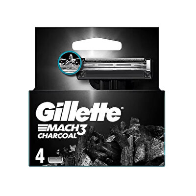 Gillette Gillette Mach3 Charcoal Yedek Bıçak 4'lü