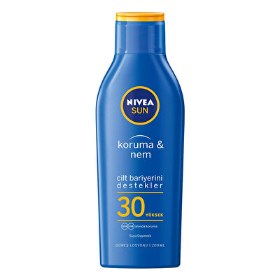 Nivea Sun Nivea Sun Koruma ve Nem Güneş Losyonu SPF 30 Nemlendirici Güneş Kremi, Yüksek Koruma 200 ml