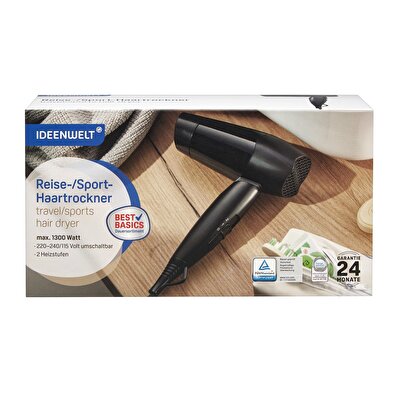 Ideenwelt Ideenwelt Best Basics Saç Kurutma Makinesi Seyahat Tipi 1 adet