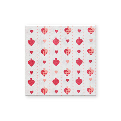 Alouette Alouette Yılbaşı Noel Kalpli Peçete 20'li