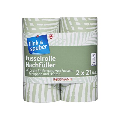 Flink & Sauber Flink & Sauber Tüy Toplama Rulosu Yedek, 2x21 Yaprak 2'li