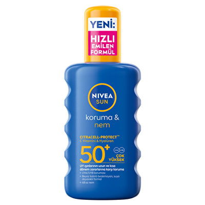 Nivea Sun Nivea Sun Yüksek Güneş Koruyucu Ve Nemlendirici Vücut Spreyi SPF 50+ 200ml