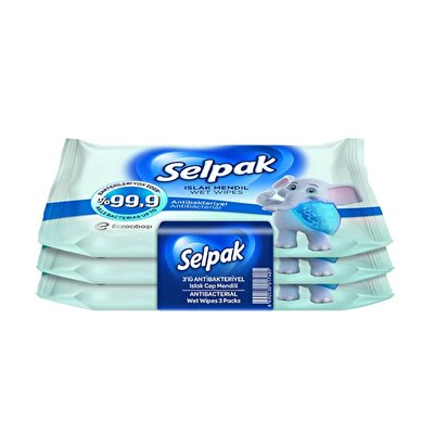 Selpak Selpak Islak Cep Mendili Antibakteriyel 3'lü