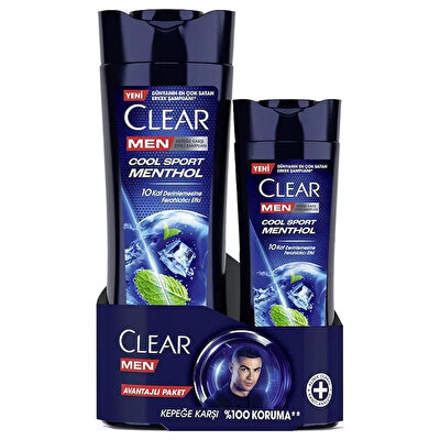 Clear Men Clear Men Şampuan Cool Sport Menthol 350 ml+180 ml