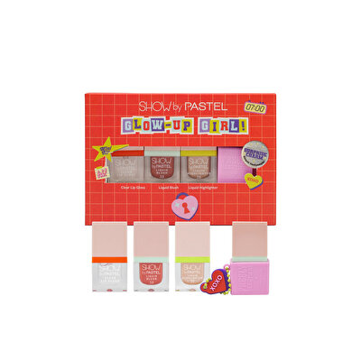 Show By Pastel Show by Pastel Mini Makyaj Kiti Blush & Highlighter & Lip Gloss Glow up Girl - Xoxo