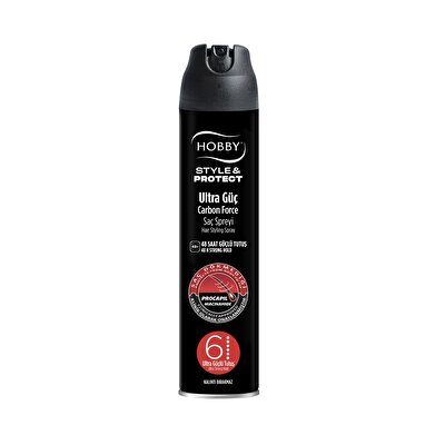 Hobby Hobby Style & Protect Carbon Force Ultra Güçlü Tutuş Saç Spreyi 250ml