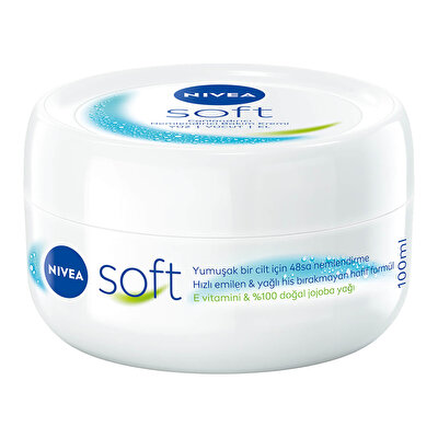 Nivea Nivea Soft Nemlendirici Vücut Bakım Kremi 100 ml, Yağlı His Bırakmaz