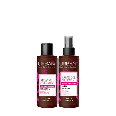 Urban Care Urban Care Şampuan 100 ml + Sıvı Saç Kremi 100 ml Argan Yağı & Keratin 2'li Set