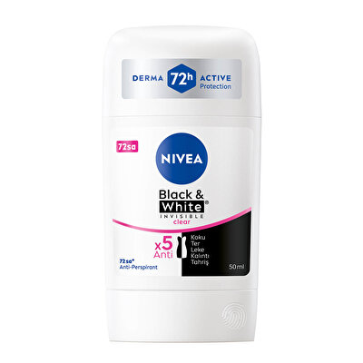 Nivea Nivea Stick Deodorant Black&White Invisible Clear Women 50 ml