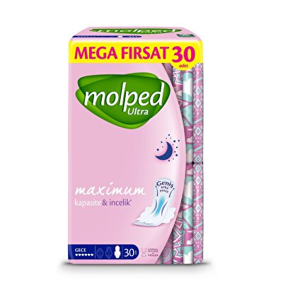 Molped Molped Hijyenik Ped Anatomik Mega Gece 30'lu