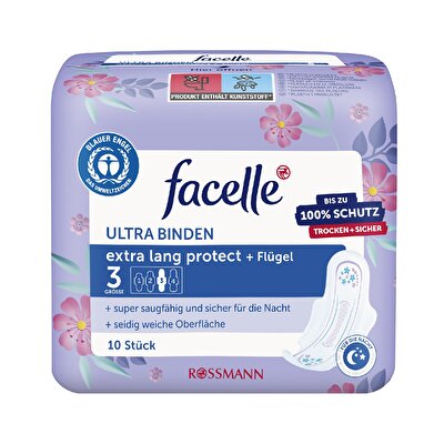 Facelle Facelle Ped Ultra Gece Koruma Kanatlı 10'lu