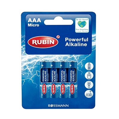 Rubin Rubin Alkalin AAA İnce Pil 1,5V 4'lü