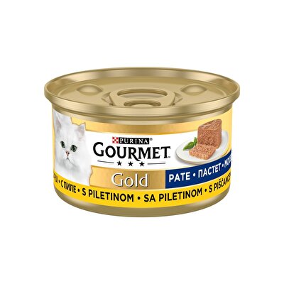 Purina Purina Kedi Maması Kıyılmış Tavuklu Konserve Gourmet Gold 85 gr