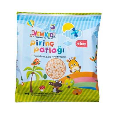 Newkid Newkid Fonksiyonel Pirınç Patlagı Mandalina Elma 50 gr