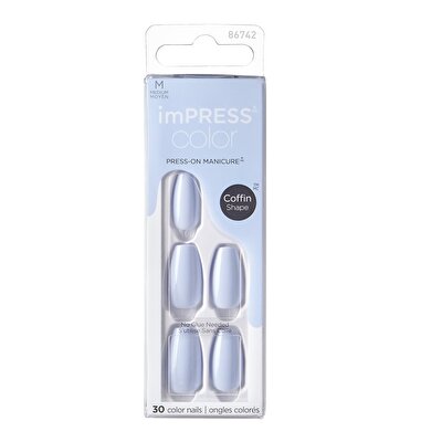 Impress Impress Color Kendinden Yapışkanlı Takma Tırnak Medium Cloudless