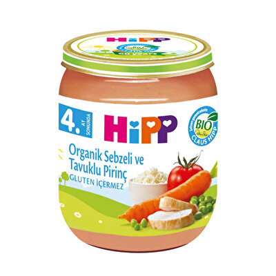 Hipp Hipp Organik Kavanoz Maması Sebzeli Pirinçli Tavuklu 125 gr