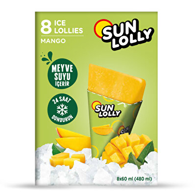 Sun Lolly Sun Lolly Mango Aromalı Su Buzu 8x60 ml