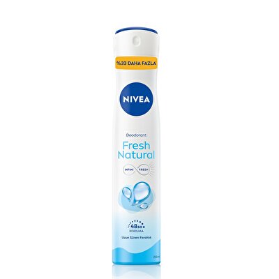 Nivea Nivea Sprey Deodorant Fresh Natural Ter ve Ter Kokusuna Karşı 200 ml
