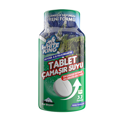 White King White King Çamaşır Suyu Tablet Kar Beyazı 32'li