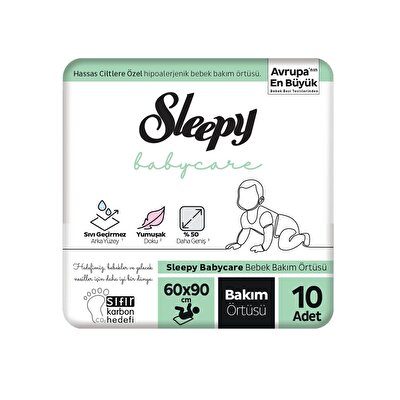 Sleepy Baby Sleepy Bebek Bakım Örtüsü 10'lu